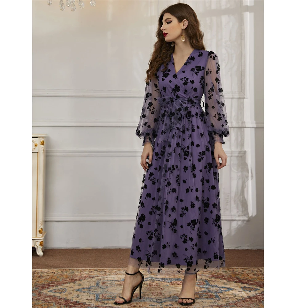

Fashion Women Mesh Embroidery Abaya Muslim Long Maxi Dress Turkey Kaftan Arab Robe Eid Party Islam Dubai Jalabiya Vestidos Gown