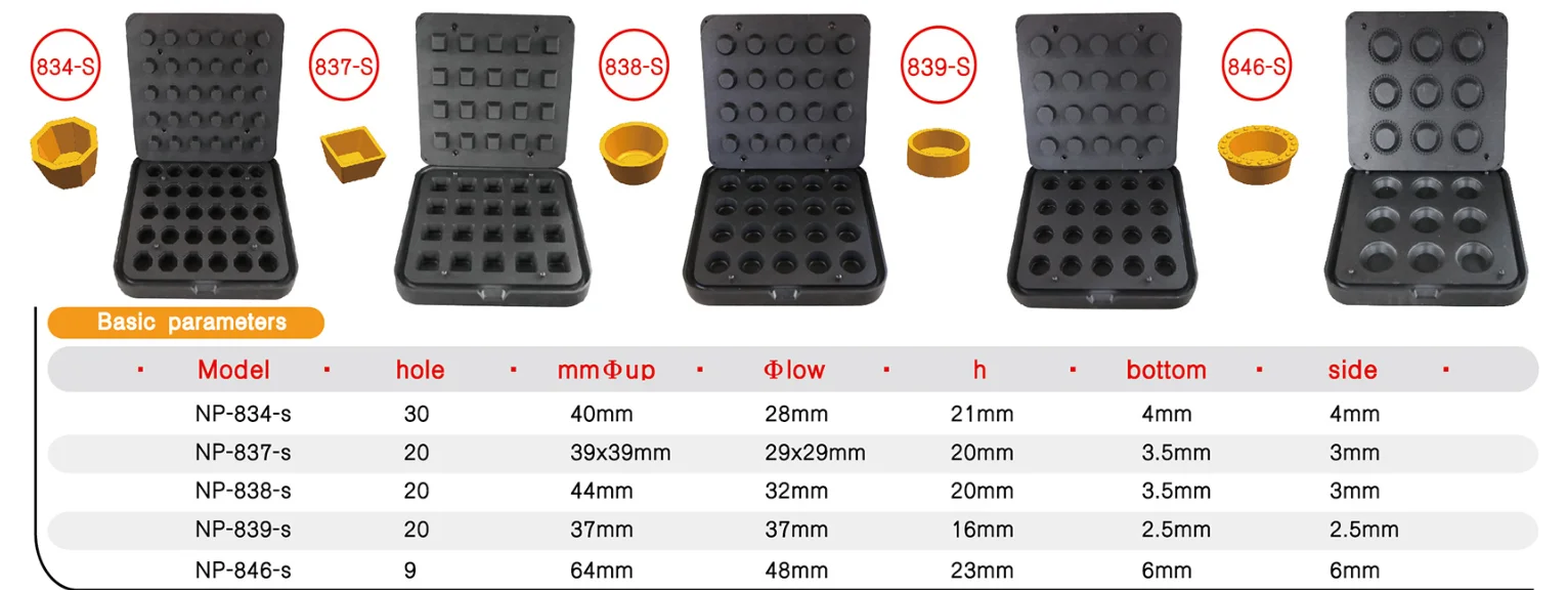 Description Picture 2 of itemSeries of Cheese Tart Mold Making Machine Commercial 30 Holes For Little Triangle Tart Egg Tartlet Machine