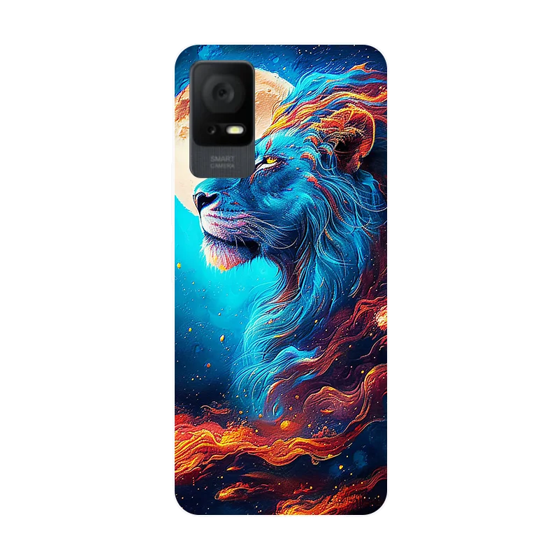 Floral Wolf Design Soft Silicone Shockproof Phone Case Cover