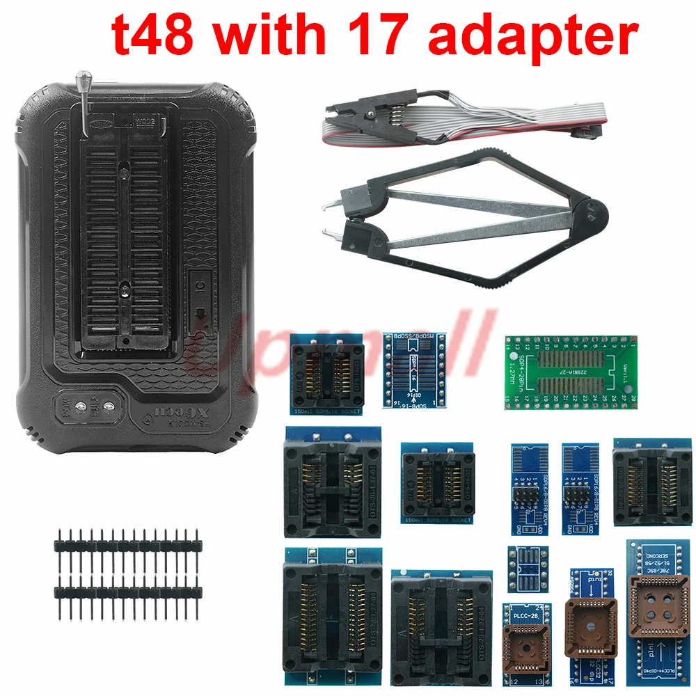 XGecu T48 Programmer 56 Pin Drivers ISP Support 21000+ with 30 adapters Original EMMC-ISP Version 1 /ADP_F48_EX-2 /EX-1 Adapter