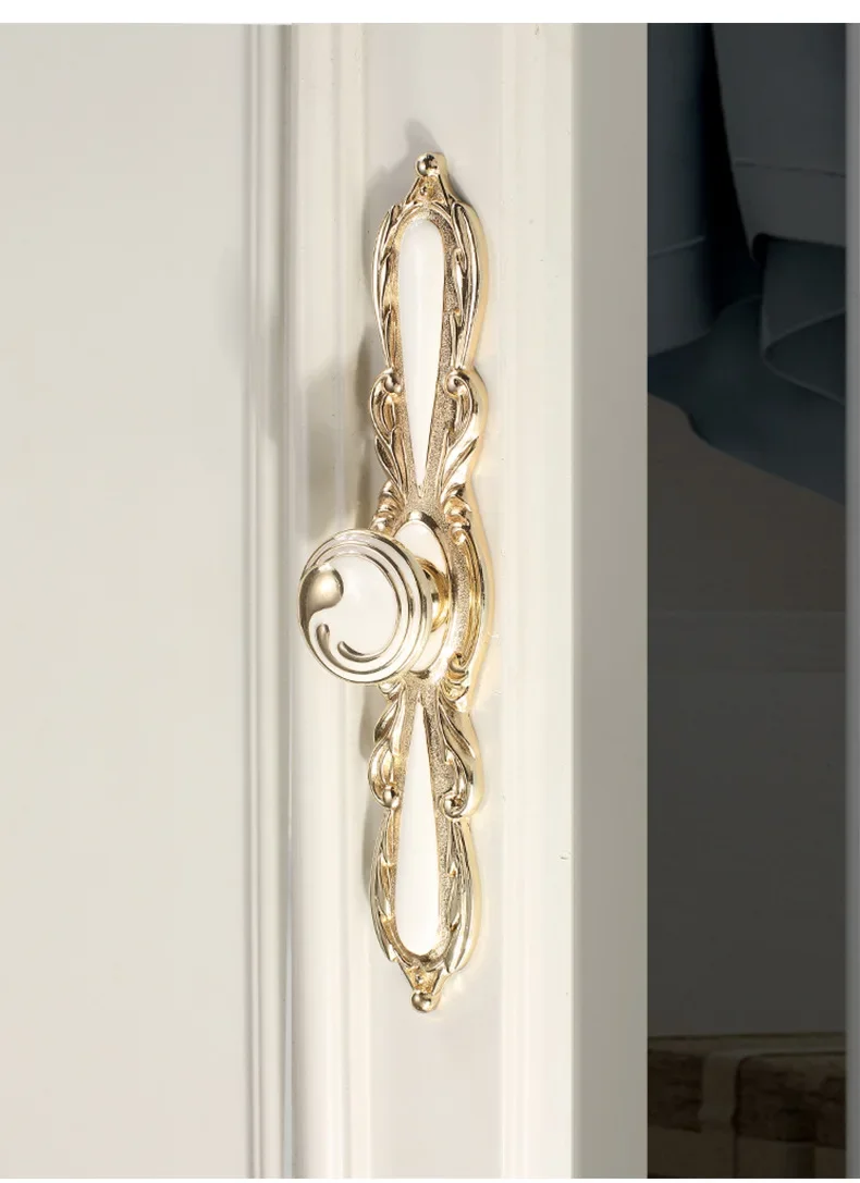 Description Picture 3 of itemEuropean Style Bronze White Knobs Furniture Handle for Kitchen Cabinets Door Drawer Handles Wardrobe Cupboard Dresser Pulls