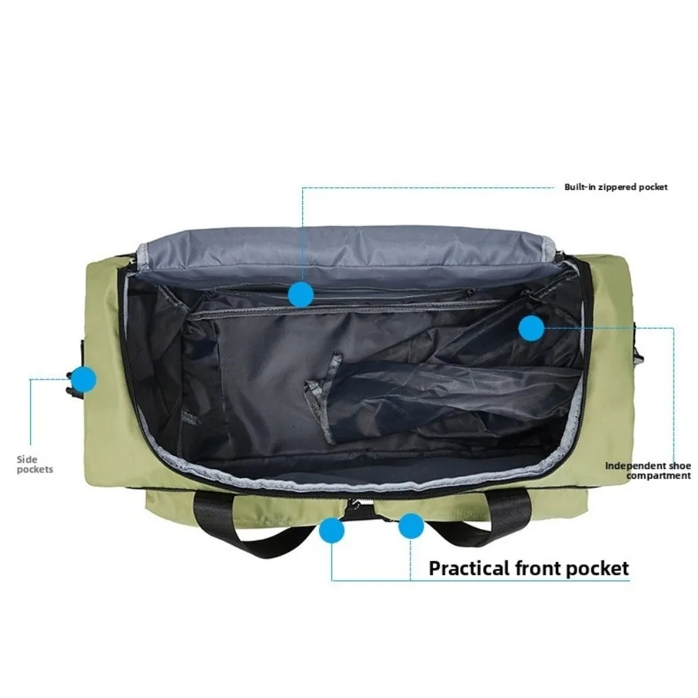 Multi-Functional Travel Bag Multi-pocket Large Capacity Crossbody Bag Waterproof Dry Wet Separation Fitness Bag Unisex