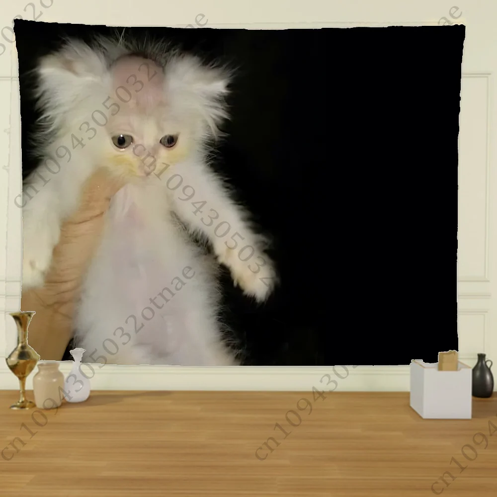 Kawaii Animal Memes Flag Tapestry Creative Pattern Photo Living Room Wall Art Tapestry Decor Party Outdoor Decorate Banners