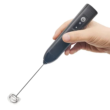 Wireless Milk Frother Electric Type-C Handheld Blender Stainless Steel Mini Coffee Maker Whisk Mixer For Coffee Cappuccino Cream 1
