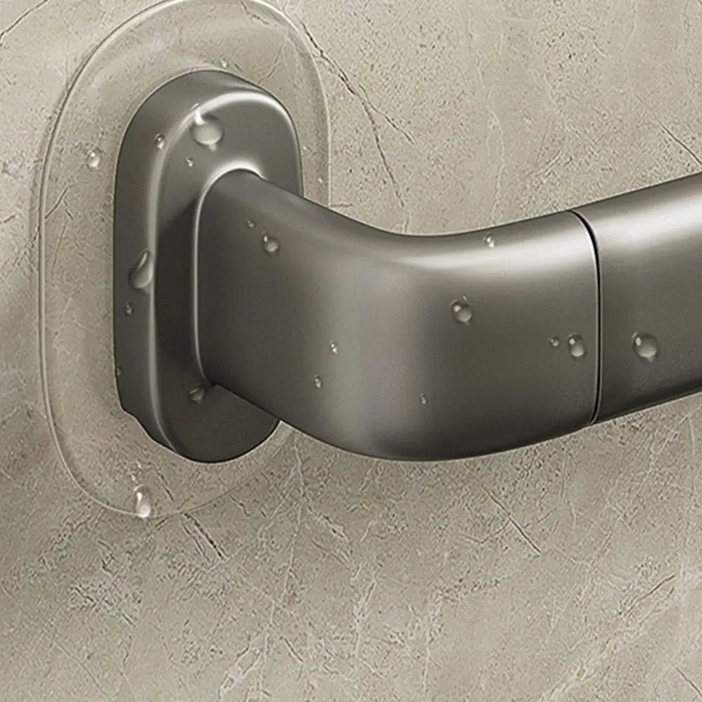 26/46cm Space Aluminum Wall Mounted Towel Rack Punch-free Bathroom Towel Bar Shower Room Hanger Holder Single Rod Useful