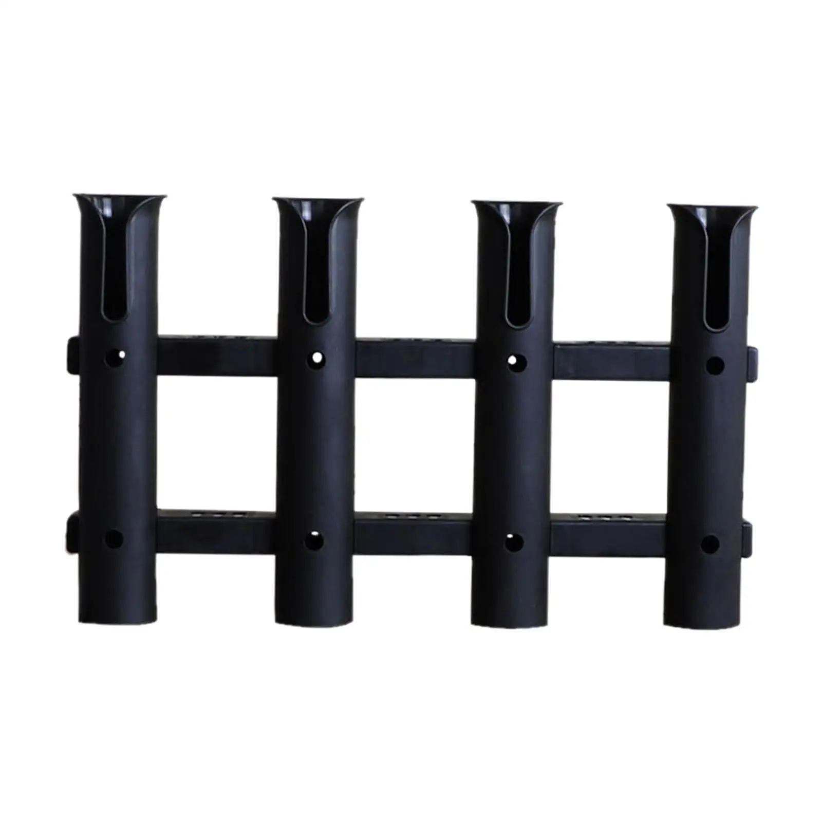 Portable 4 Rod Fishing Holder Rack Nylon Plastic Bracket Tube Support for Boat Kayak Bed Bank Vehicle