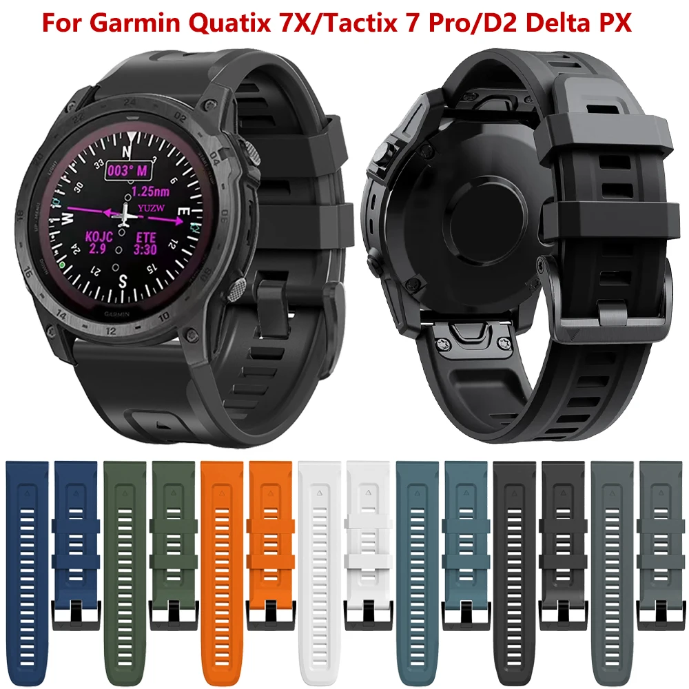 

Ремешок резиновый 22 мм 26 мм для Garmin Тактический 7 Pro Delta/D2 Delta PX/Quatix 7 5 6
