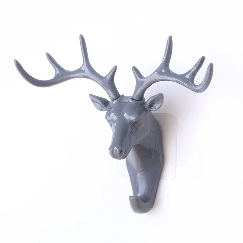 Wandhaken im Vintage-Stil mit Hirschkopf-Geweih zum Aufhängen von Kleidung, Hüten, Schals, Schlüsseln, Hirschhorn-Aufhänger, Wanddekoration – Detail 8