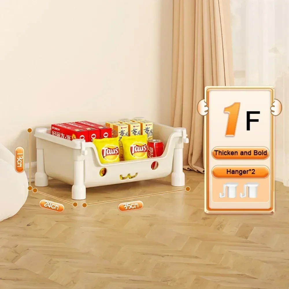 Bookshelf Storage Rack Storage Rack Rolling Storage Cart 4 Layer Toy Storage Trolley Bookshelf Snack Rack For Kid Storage Organizer Bathroom Accessories Closet Organizer Kitchen