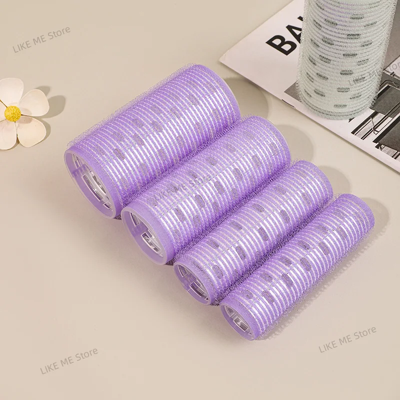 대형 셀프 접착 헤어 롤러 미용실 가정용 DIY 매직 스타일링 롤러 롤 컬러 헤어 여성 뷰티 도구 미용실 파마