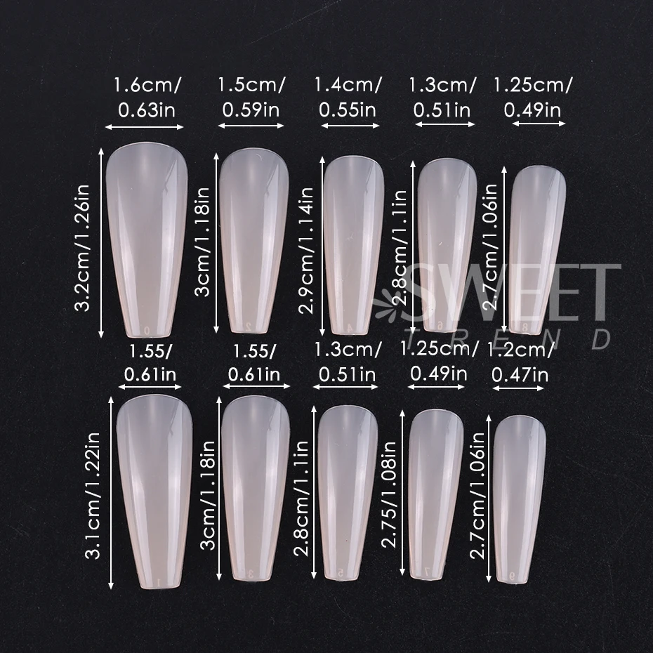 100pcs Nude Pink False Nail Press On Nails Acrylic Extension Coffin Forms Nail Tips Artificial Long Full Cover Fingernails Tools