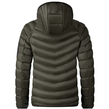 Thick Warm Padded Coat Male Hooded Warm Outwear Soild Thermal Jackets Winter Padded Jakcets Pocket Slim Fit Thickened Clothing 2