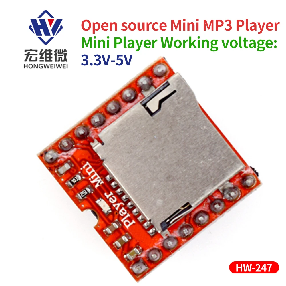 10pcs-Mini-MP3-Player-Module-Support-TF-Card-U-Disk-Player-Audio-Voice ...