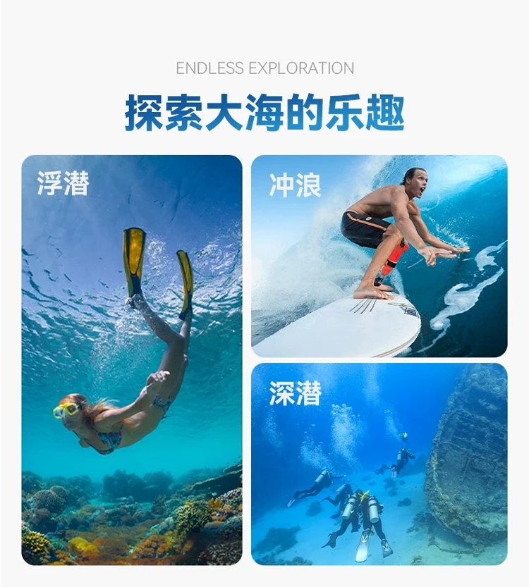 Für Insta360 GO Ultra Action Kamera 60M Wasserdichte Tauchen Kunststoff Gehäuse Fall Schnelle Installation Halterung Mit 40M Flash LED Licht – Detail 7