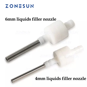 ZONESUN GFK-160 액체 충전 기계 노즐, 디지털 작은 유리병용, 5mm 소형 필러 노즐, 충전 기계 예비 부품
