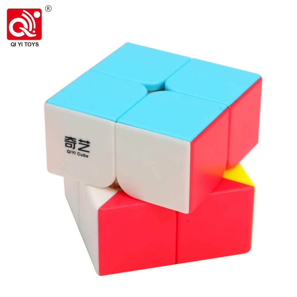 [ECube] QiYi QiDi 2x2 Cube de vitesse professionnelle jouets éducatifs pour débutants Puzzle Cube magique autocollants autocollant bébé enfants jouets