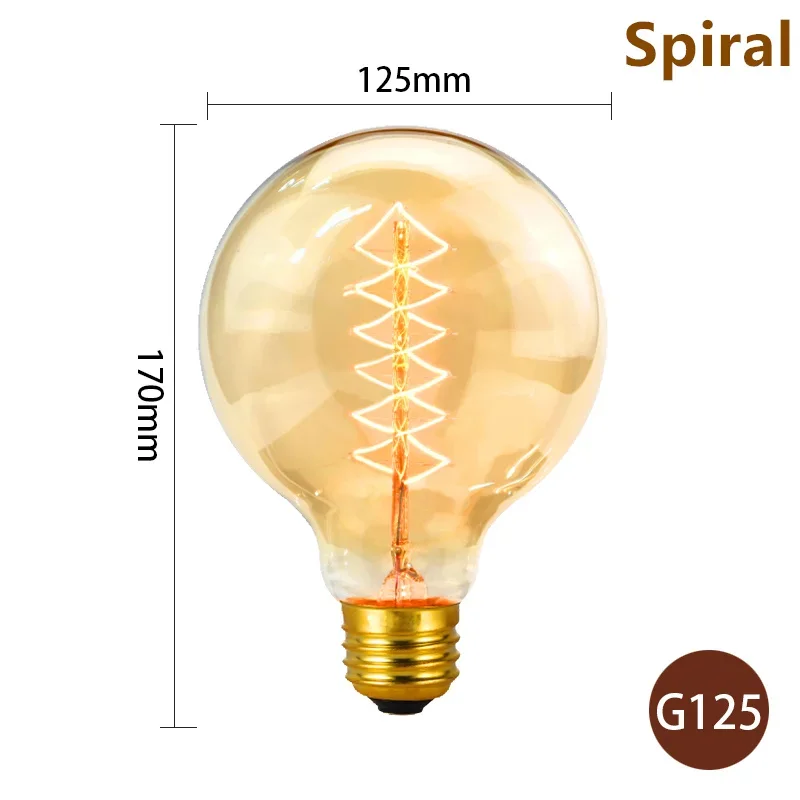 ตัวเลือกสินค้า หลอดไฟ Edison ไส้ 40W E27 ตกแต่งบ้านสไตล์วินเทจ