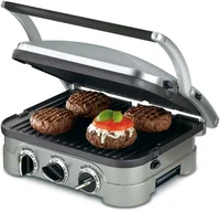 NEW Panini Press, Stainless Steel Griddler, Sandwich Maker & More, 5-IN-1, GR-4NP1 1