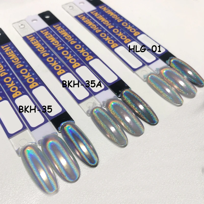 BOKO Super Holographic Nail Powder Laser Rainbow Effect Chrome Pigment Rub Dust Manicure Nail Art Decorations