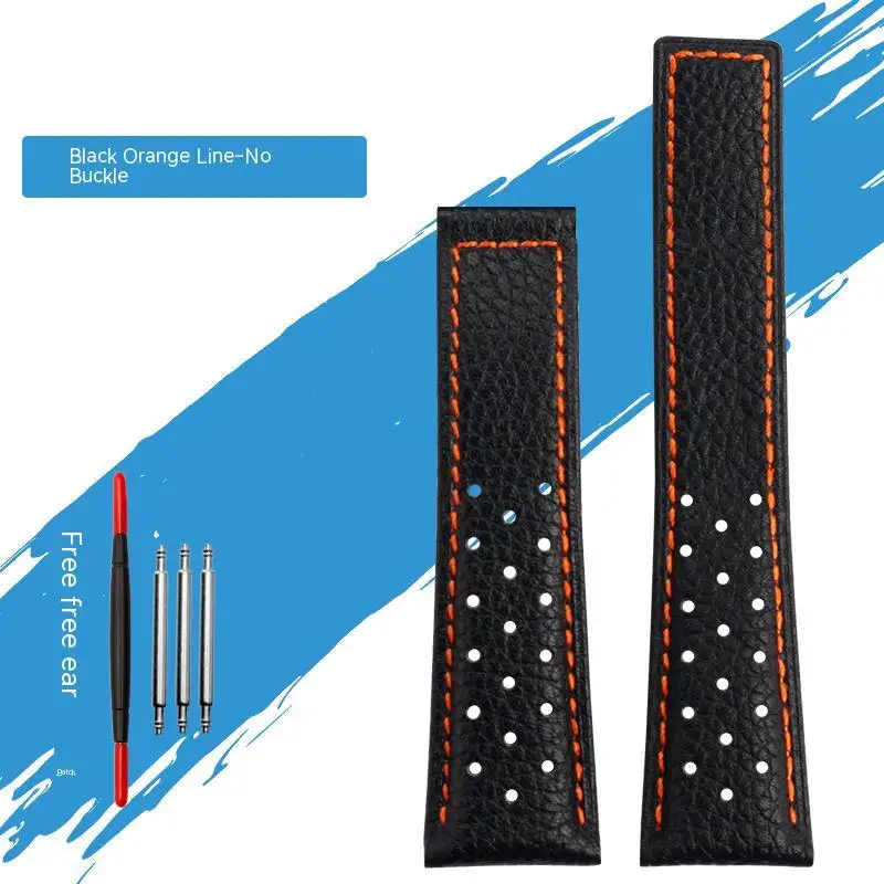 Men's Genuine Leather Watch Strap - Breathable and Soft