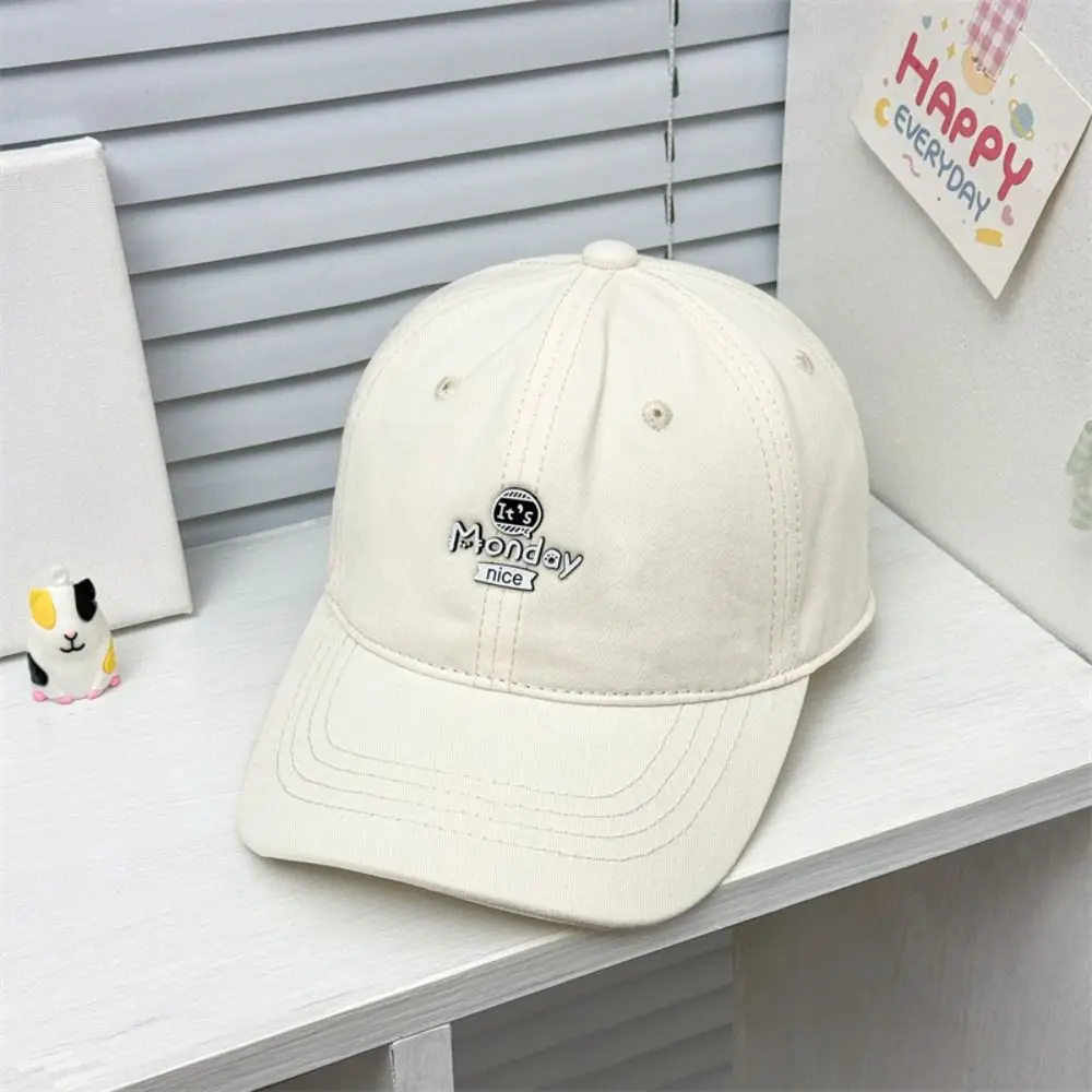 Korean Style Children Candy Color Baseball Hat Letter Embroidery Anti-UV Summer Sun Hat Quick-dry Cute Girls Peaked Cap Baby