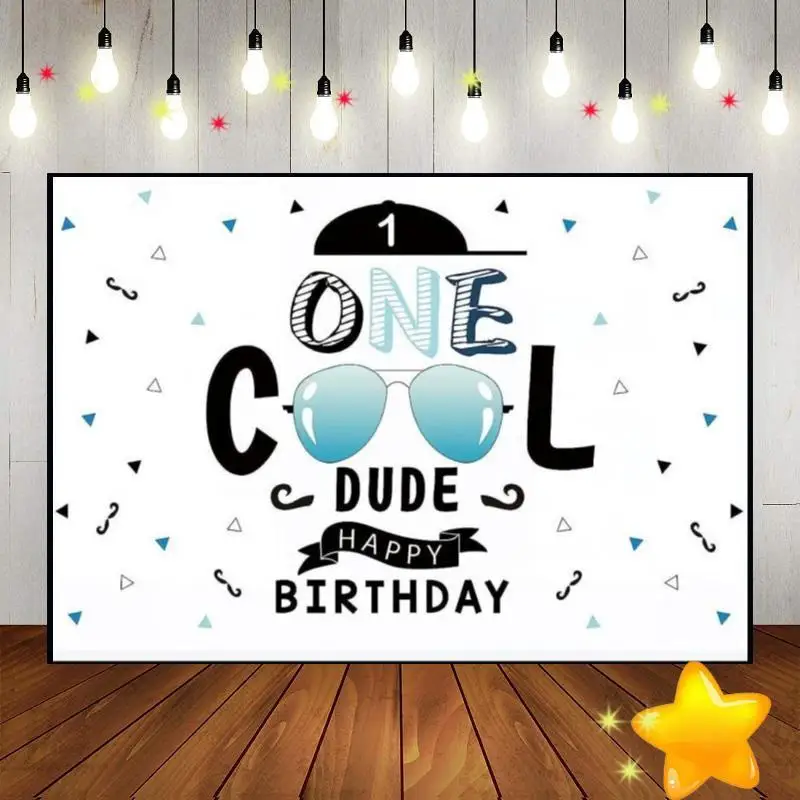 Happy 1Th Birthday Party 1St Boy Background Photography Fondali Banner Hotwheels Vintage Game Machine Girl Invito Sweet