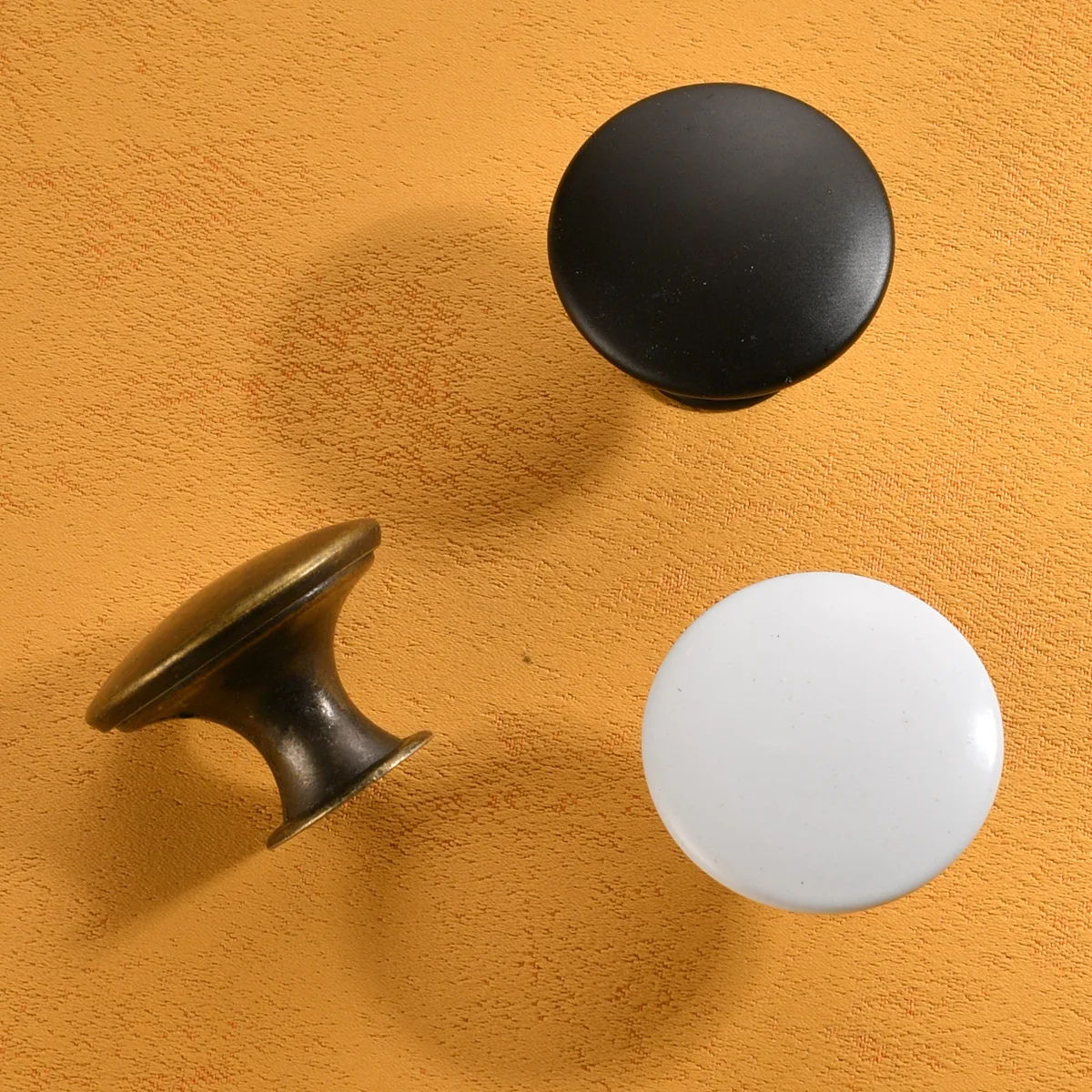 Furniture Knobs 12Pcs Round Door Knobs Cabinet Handles Cupboard Drawer Kitchen Bathroom Fashion Furniture Hardware Accessories