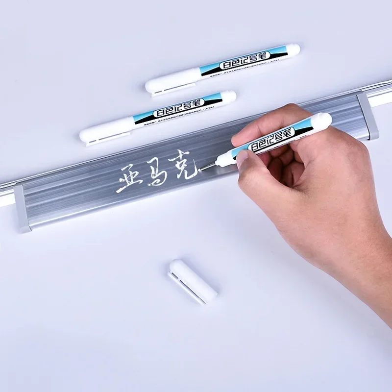 Marker Pens 5/10PCS/Set 0.7mm 20mm Long Nib White Multi-Purpose Deep Hole Quick-drying Carpenter Oily Pen for Bathroom Wood