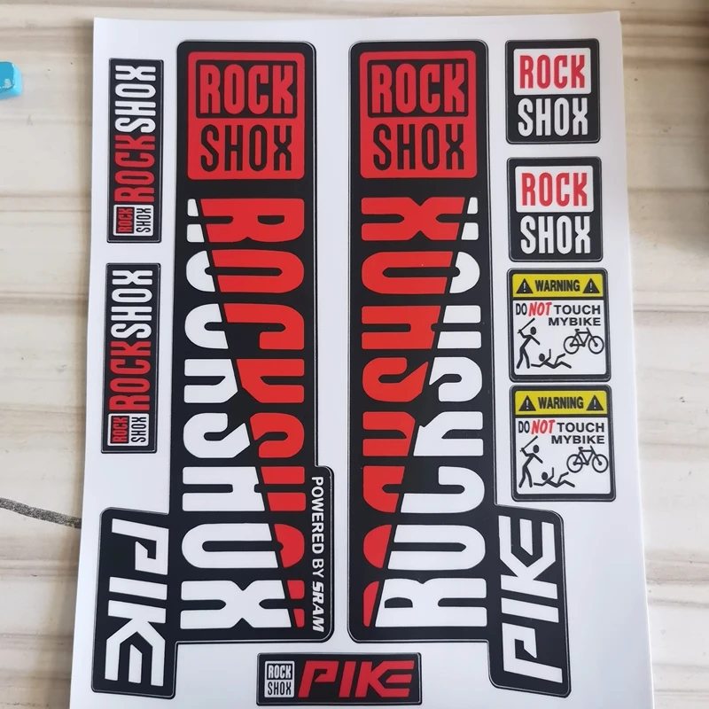 Bike Stickers Front fork sticker mountain bike front shock absorber color change waterproof sticker Pike decals Sram