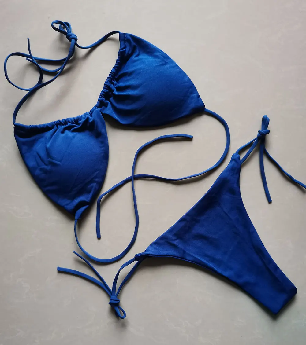 Summer Sexy Bikini Set with Push-Up Padded Bra and Adjustable Thong Swimsuit