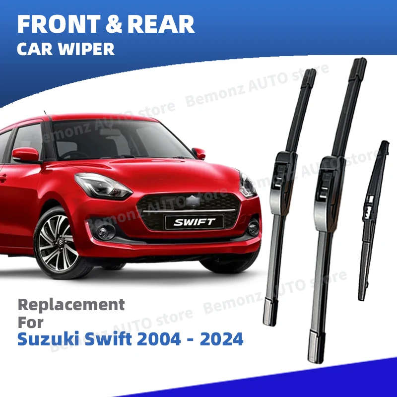 LHD Vorne Hinten Scheibenwischerblatt Für Suzuki Swift Fließheck RS AZG A2L MK1 MK2 MK3 2004-2024 Windschutzscheibe Sport Zubehör