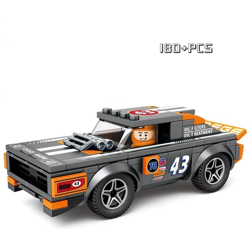 4 in 1 City Racing Car Speed Sports Building Blocks Bricks Classic Rally Super Racers Assembled Trucks Kits Toys Birthday Gifts building blocks toys