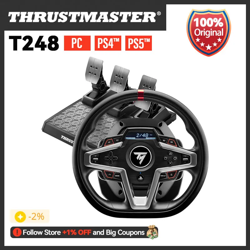 Thrustmaster T248 racing wheel new hybrid system for Xbox X Xbox S Xbox One  PC 25 Action Buttons for XBOX Series game console - AliExpress