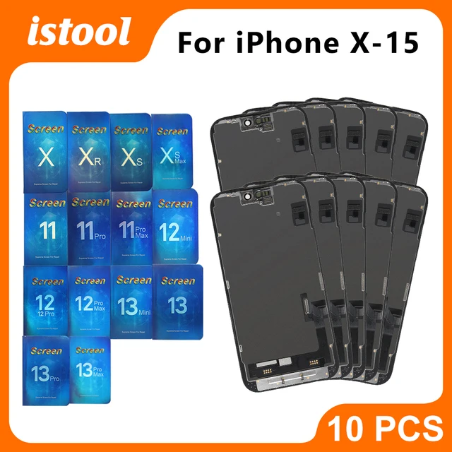 10 PCS EBR Incell For iPhone X XR XS 11 12 LCD Display For iPhone 13 14 15 Pro Max Touch Digitizer Assembly Replacement Screen
