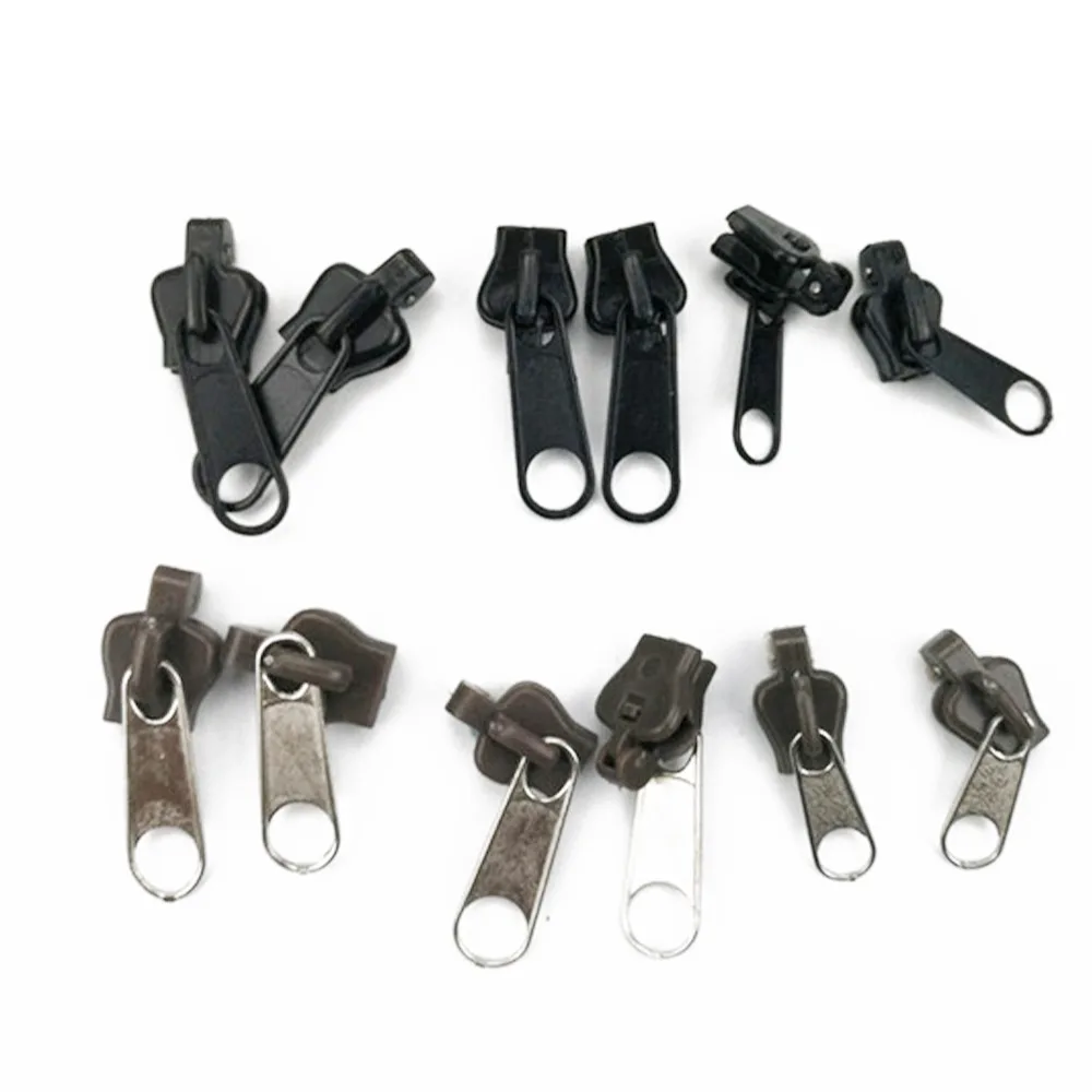 Zipper Repair Kit 6PCS/Set Instant Zipper Slider Universal Replacement Material Sewing For Clothes Handbags