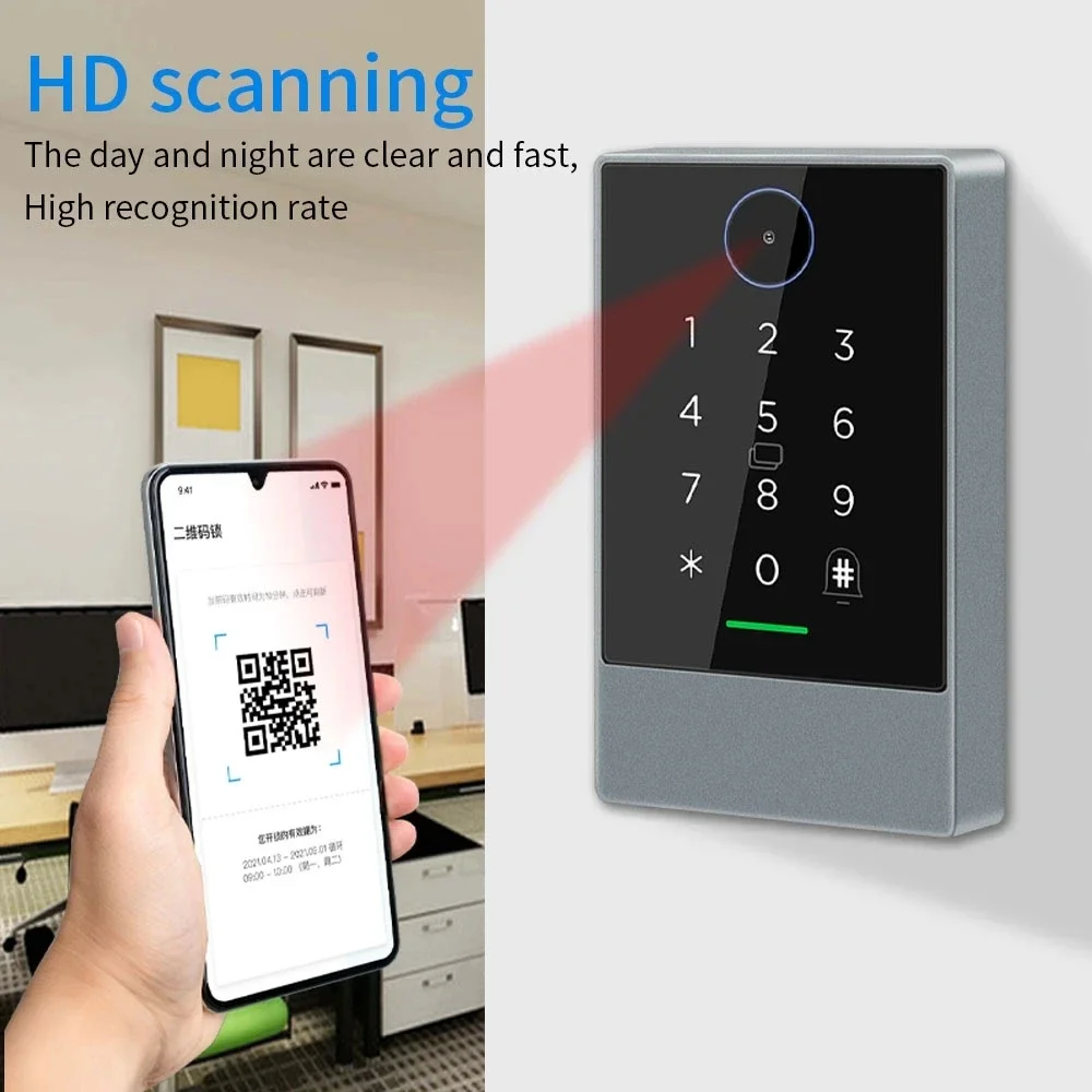 TTlock 스마트 폰 App QR 코드 13.56Mhz Rfid 도어 액세스 제어 시스템 도어 키트 Ip67 방수 리더 Nfc G2 게이트웨이