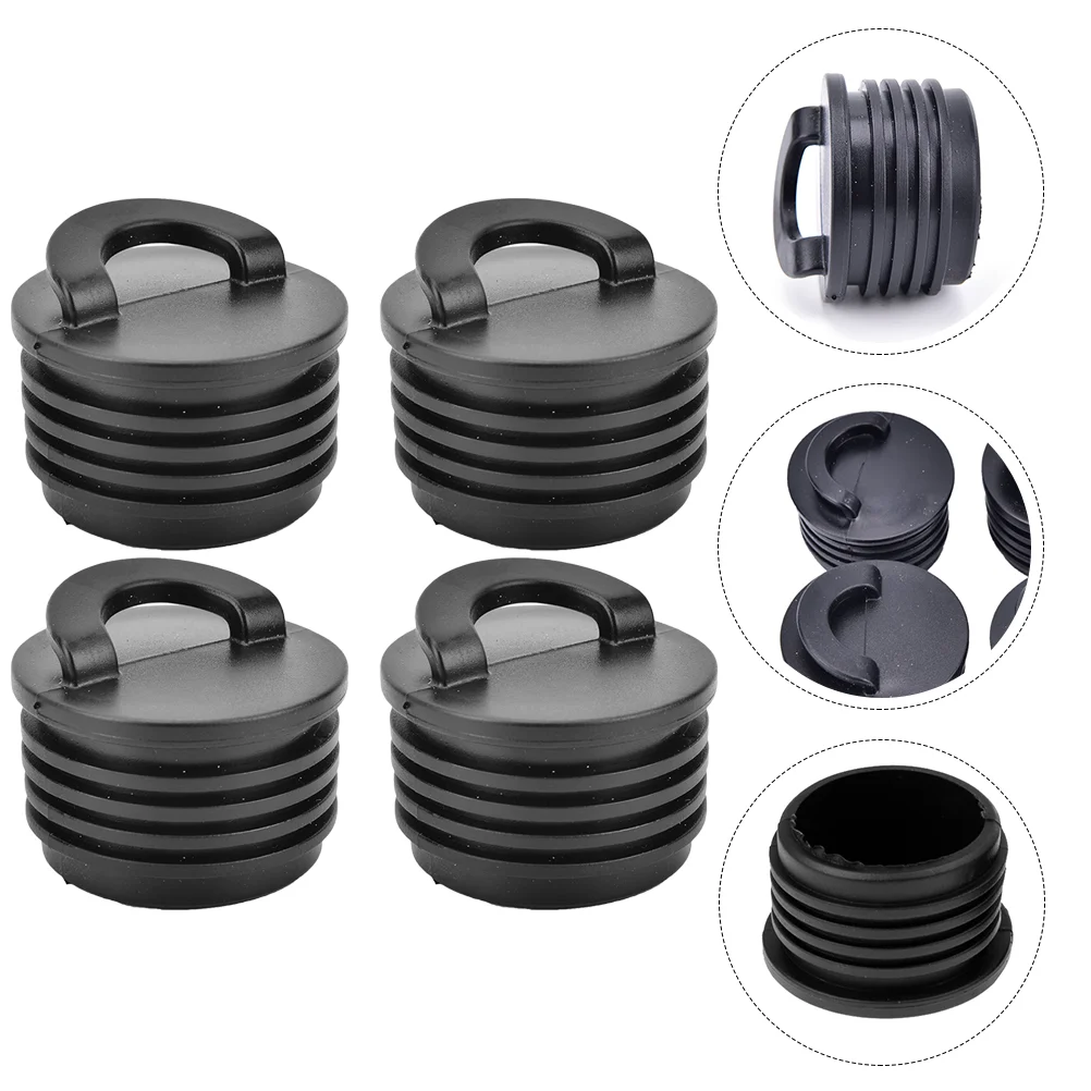 4 Pcs Kayak Drain Plug Boat Supplies Plugs Scupper Stoppers Rubber Bung Replacement Universal Kit 1set universal boat drain screw bung