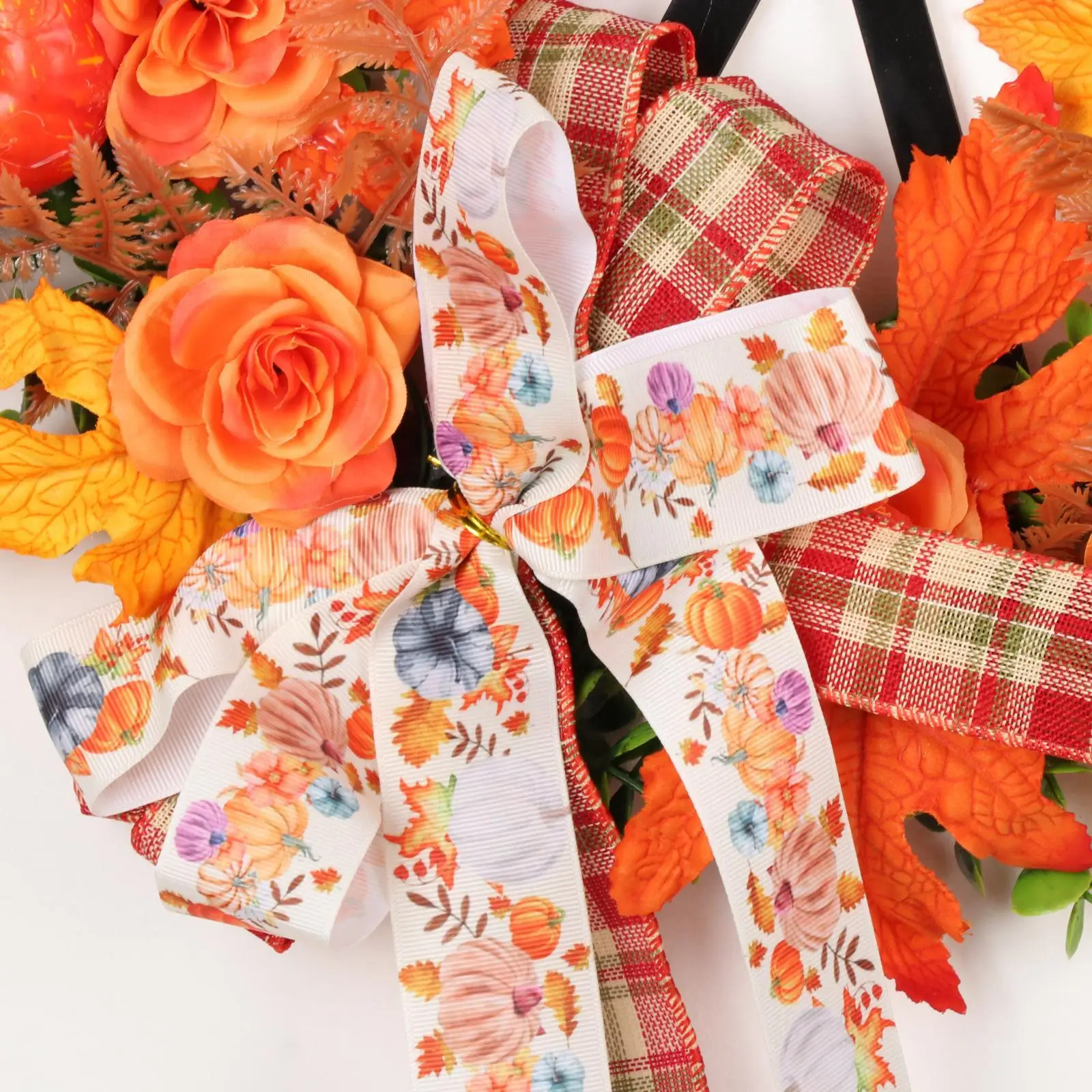 

Венок на переднюю дверь, подвесная гирлянда, венок на тыкву, искусственный осенний венок для столовой, свадьбы, камина на стену, для улицы