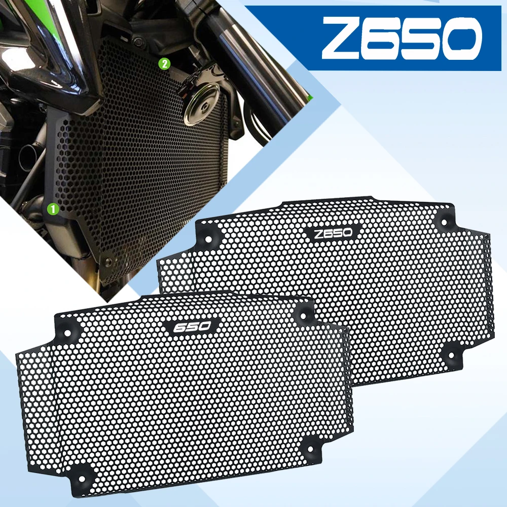FOR KAWASAKI Z650RS Motorcycle Aluminium Radiator Grille Guard Cover