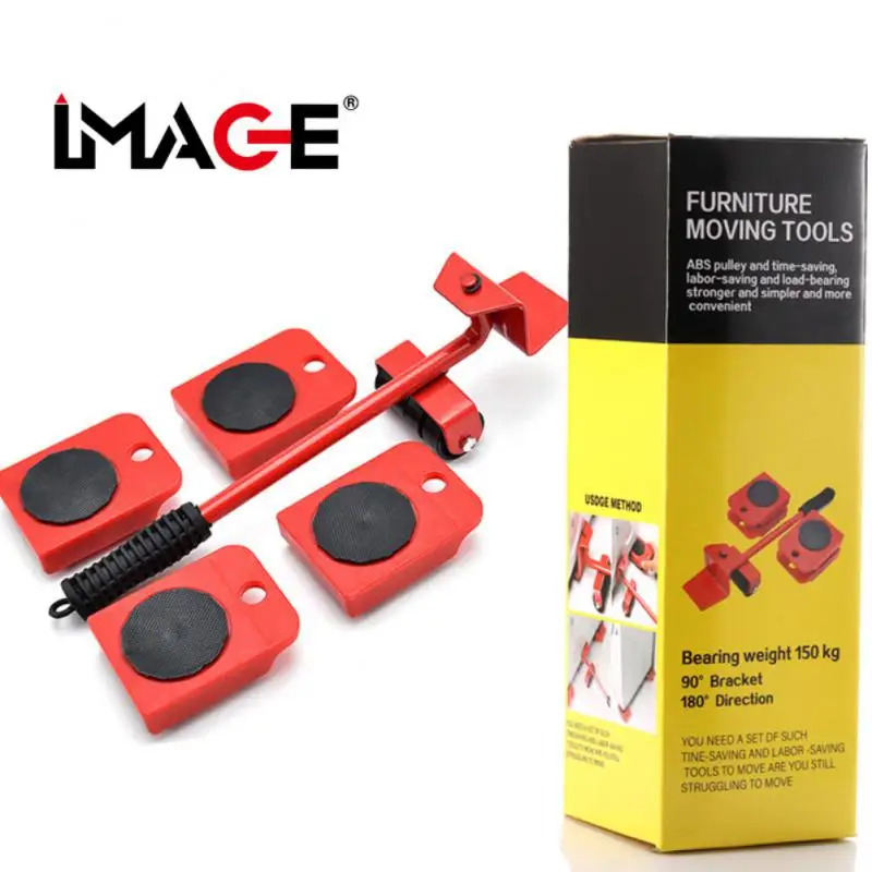 1/2set Furniture Mover for Home Shop Lifting Pulley Blocks Furniture Remover Lifter Sliders Hand Lifting Moving Transport Tool
