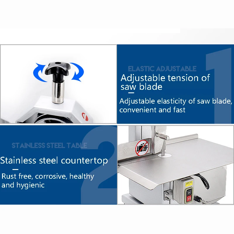 Electric Bone Saw Cutting Machine Food Processor Commercial Desktop Electric Bone Saw Cutter Bone Cutter Small Bone With 2 Saws