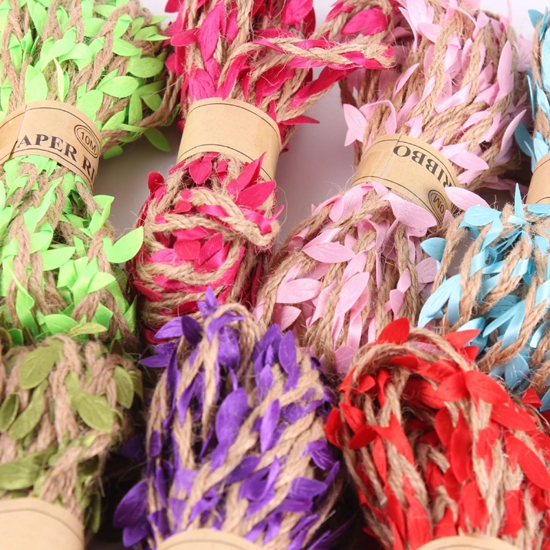 Jute Rope 5M Natural Vintage Jute Ribbon Cord DIY Wedding String Twine Crafts Gift Party Christmas Home Decoration