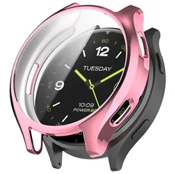 Premium Full-Coverage Protective Case with Soft TPU Screen Protector for Xiaomi Watch 2 (Pink)