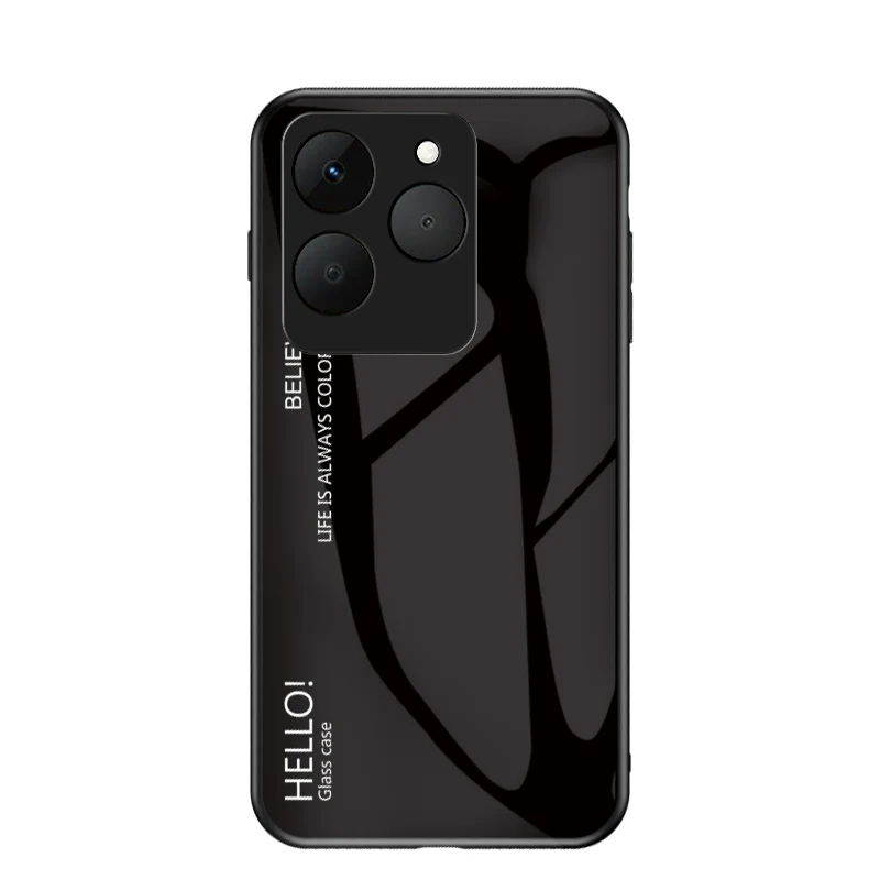 Gradient Tempered Glass Hard Back Protective Case - Shockproof Bumper