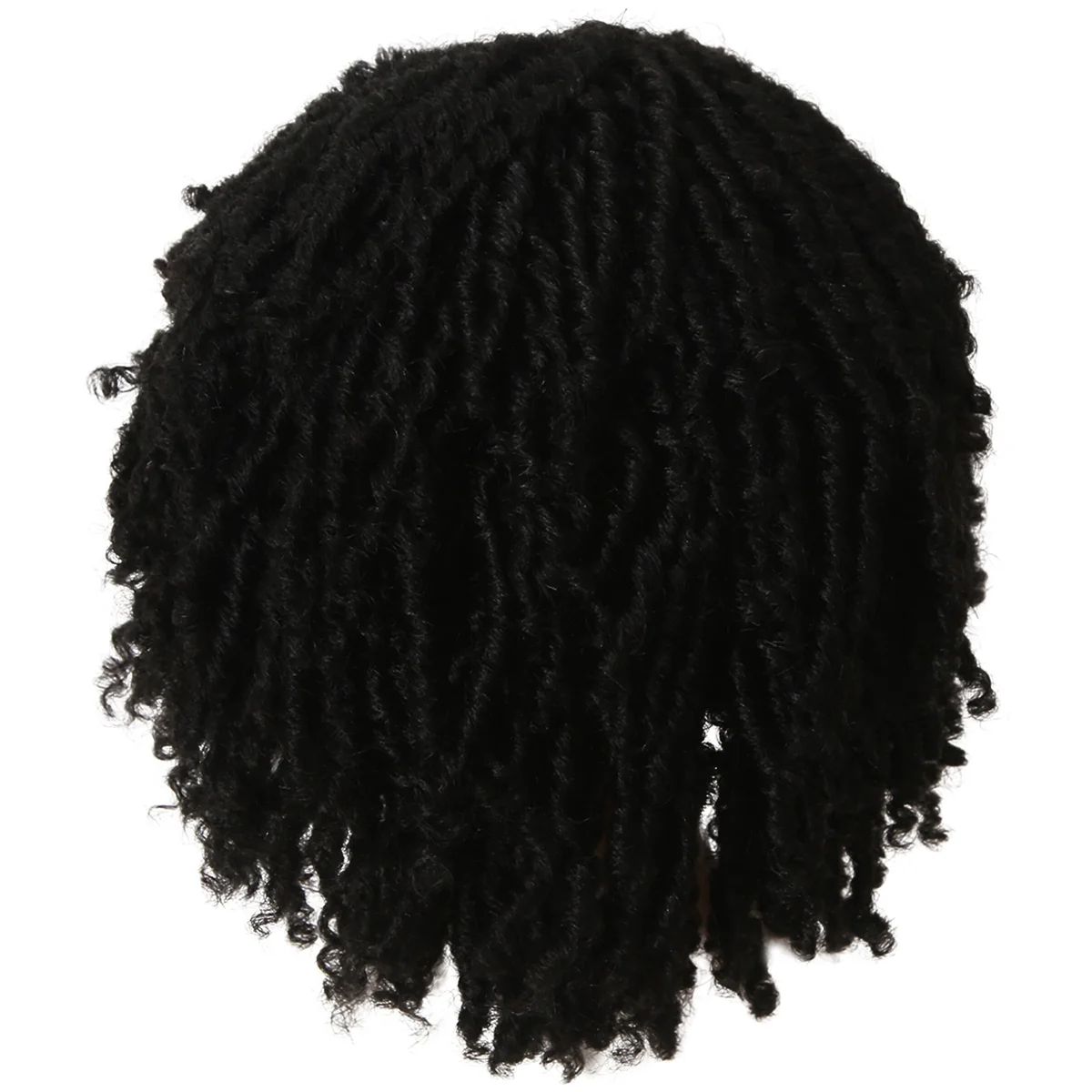 

Africa Hollow Dirty Braided Wig Chemical Fiber Short Curly Hair Dirty Braided Wig Women Black Dreadlock Wigs for Women