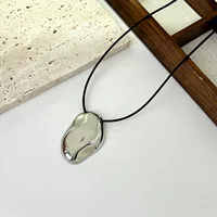 Pendentifs géométriques irréguliers, chaîne de pull longue horizontale et verticale haut de gamme, collier pour femmes, bijoux à la mode 4