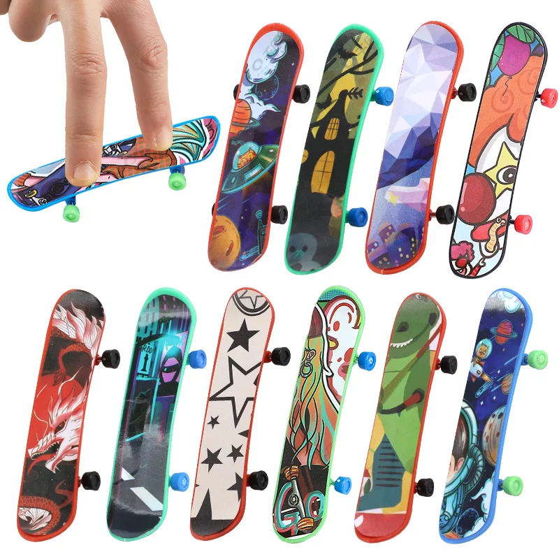 12/24pcs Finger Skateboard Toys Creative Fingertip Fingerboards Kids Boys Birthday Party Favors Pinata Fillers School Goody Gift