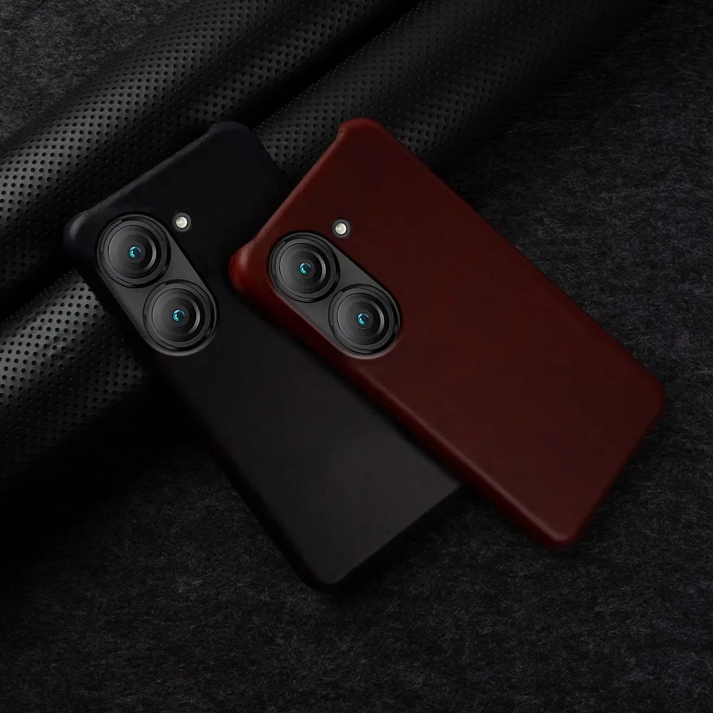 Leather Oil Wax Phone Case - Luxury Protective Back Cover & Shell
