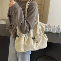 1 Piece Large Capacity Tote Bag fashion Shoulder Canvas Bag Work Commuting Bucket Bag - Image 3