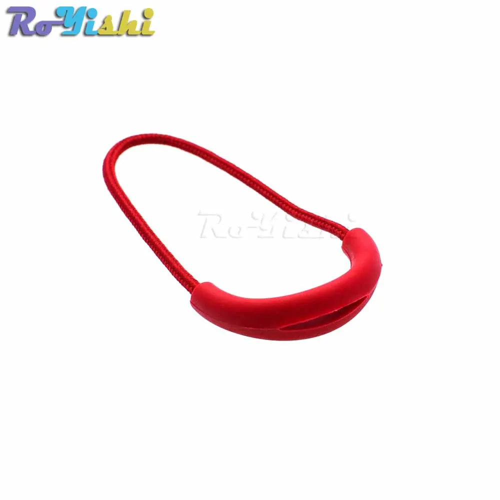 U Shape Cord Zipper Pulls Strap Lariat For Apparel Accessories Red